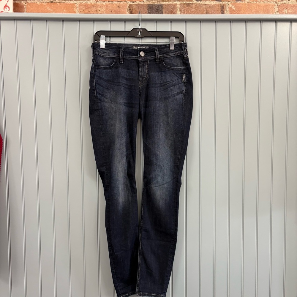 Women's Silver Jeans Co. Blue Suki Jeggings Size 28